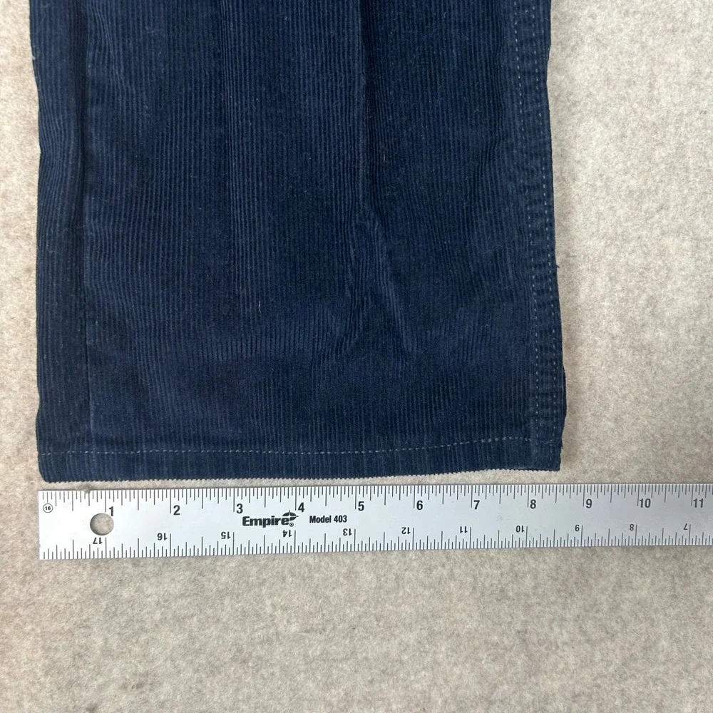Banana Republic Corduroy Pants Mens 34x32 Navy Blue Pima Cotton Straight‎ Leg